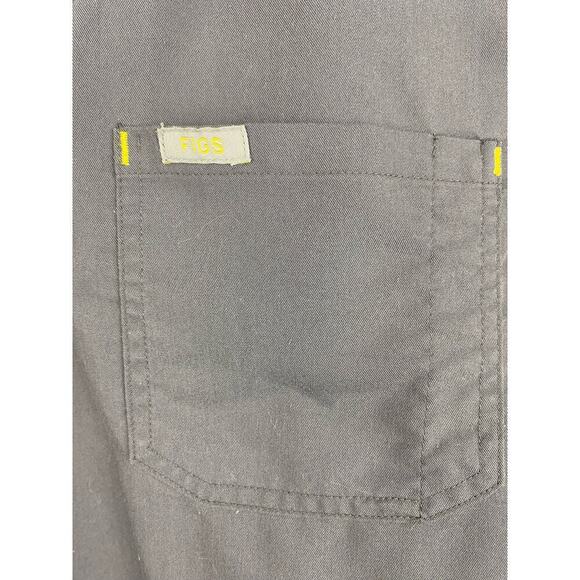 Figs Women's Size XS Gray Short Sleeve V-Neck Super Soft Uniform Scrub Top - Picture 3 of 7